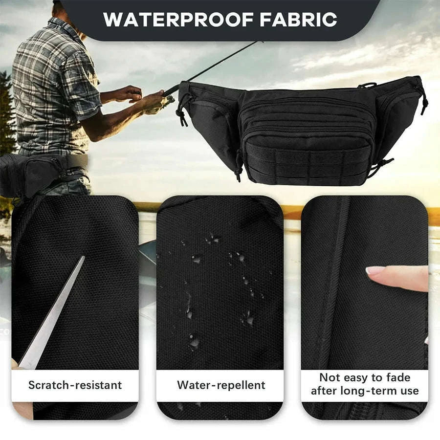 Outdoor Multifunctional Invisible Waist Bag for Men-Black