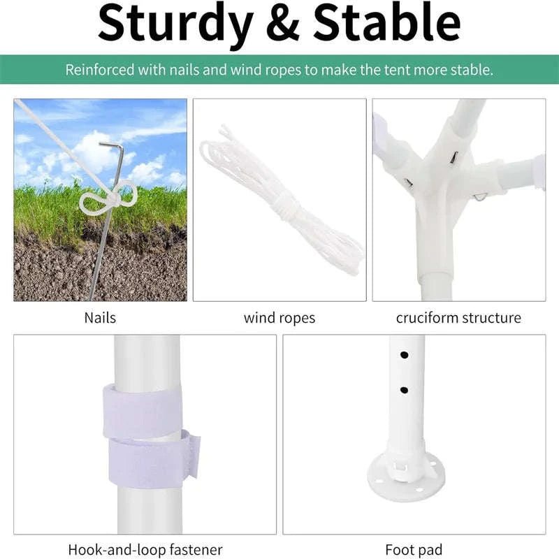 Outdoor Party Tent Canopy with Removable Sidewalls-White / 10x30ft / United States