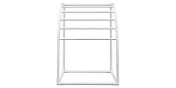 Outdoor Pool Towel Rack with 5–8 Bars, PVC Freestanding Organizer-T Shape 5 Bar / United States