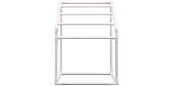 Outdoor Pool Towel Rack with 5–8 Bars, PVC Freestanding Organizer-T Shape 5 Bar / United States