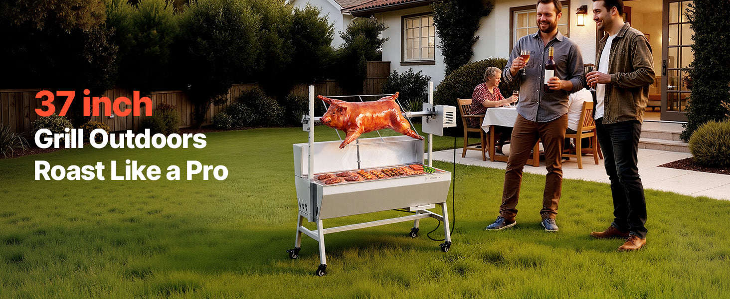 Outdoor Rotisserie Grill with 132 lbs Load Capacity-37inch / spain