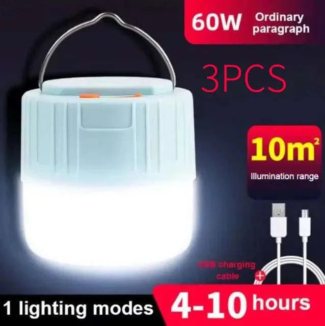 Outdoor Solar LED Camping Lights USB Rechargeable Lantern-W508Blue Remote