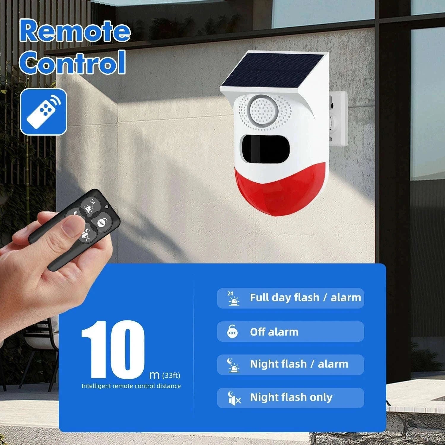 Outdoor Solar PIR Infrared Alarm with WiFi, 433MHz Options-CT80D