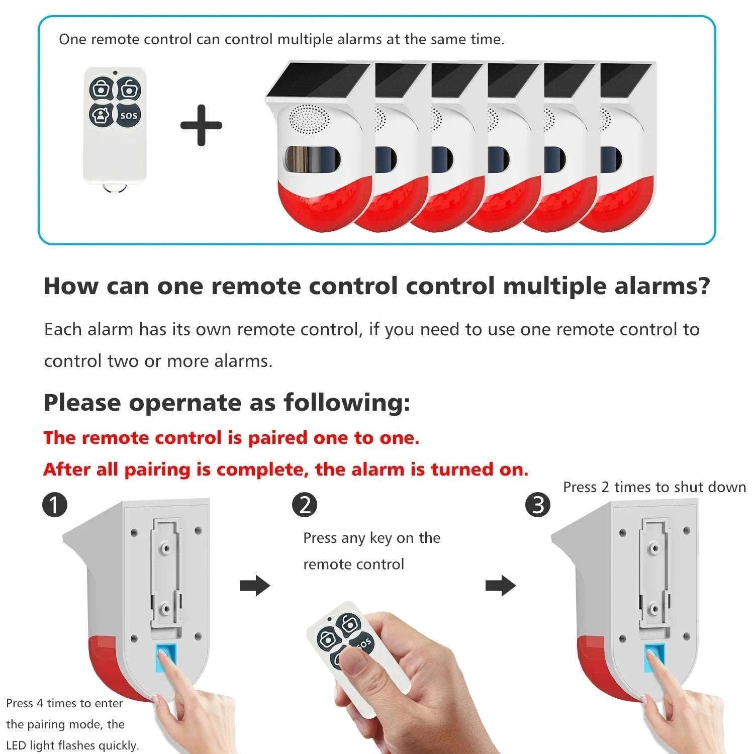 Outdoor Solar PIR Infrared Alarm with WiFi, 433MHz Options-CT80D