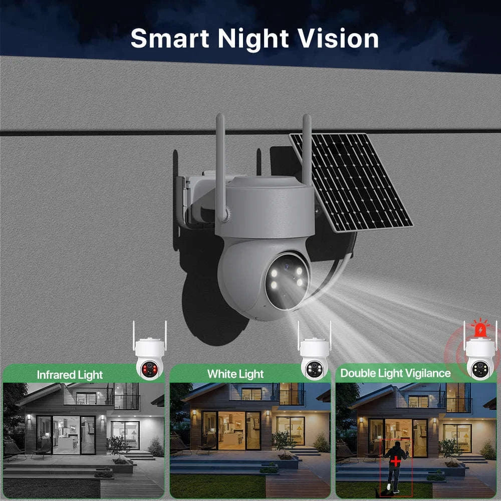 Outdoor Solar PTZ Camera 4MP HD-Camera NO Card / Poland