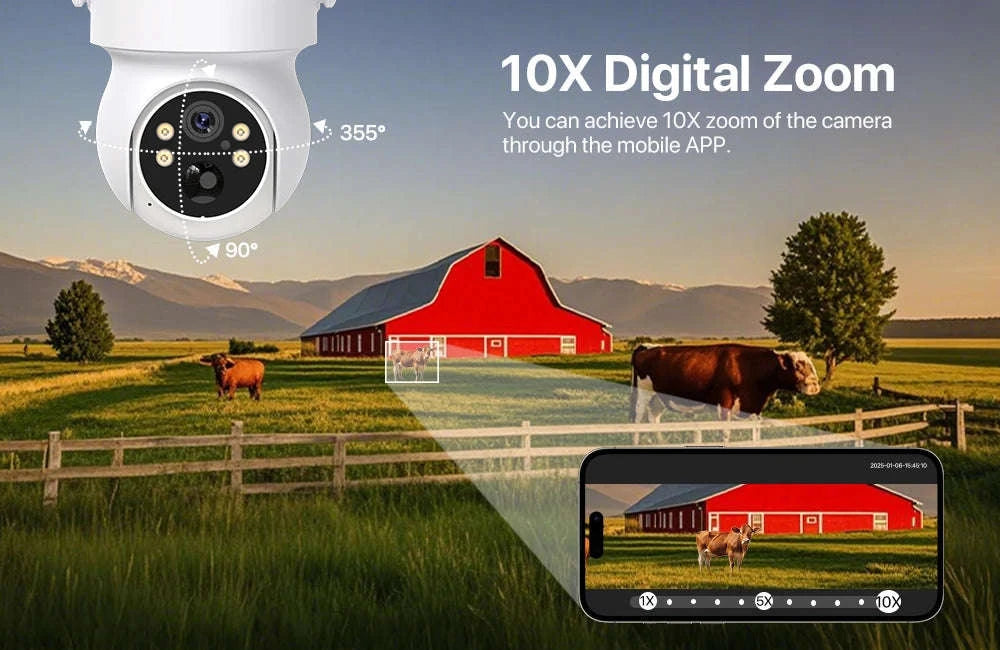 Outdoor Solar PTZ Camera 4MP HD-Camera NO Card / Poland