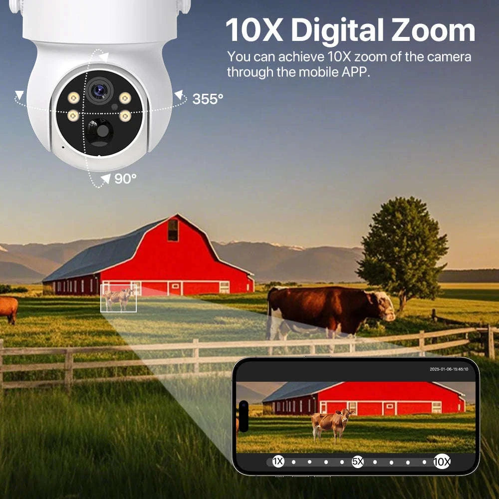 Outdoor Solar PTZ Camera 4MP HD-Camera NO Card / Poland