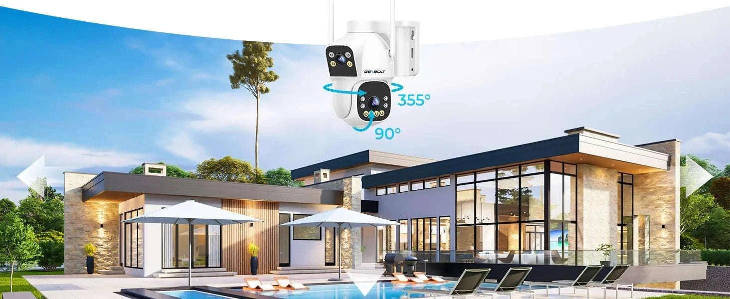Outdoor Solar Security Camera with Dual Motion Detection and Night Vision-PIR-GB217H-WIFI / Mexico