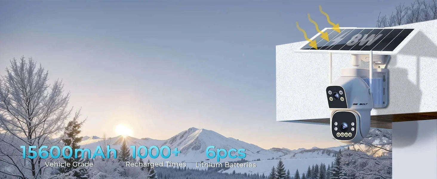 Outdoor Solar Security Camera with Dual Motion Detection and Night Vision-PIR-GB217H-WIFI / Mexico