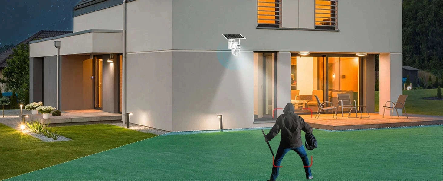 Outdoor Solar Security Camera with Dual Motion Detection and Night Vision-PIR-GB217H-WIFI / Mexico