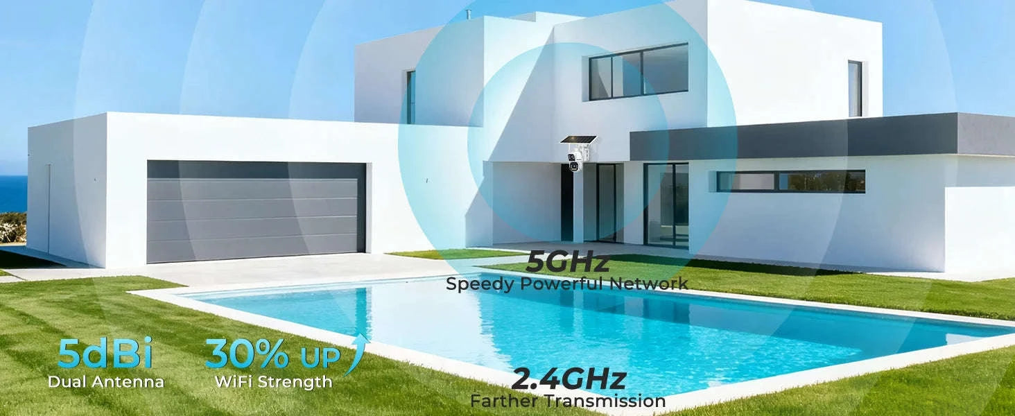Outdoor Solar Security Camera with Dual Motion Detection and Night Vision-PIR-GB217H-WIFI / Mexico