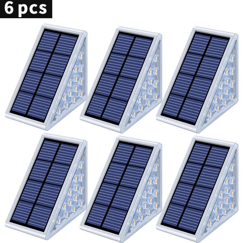 Outdoor Solar Step Lamp-6pcs / Warm white