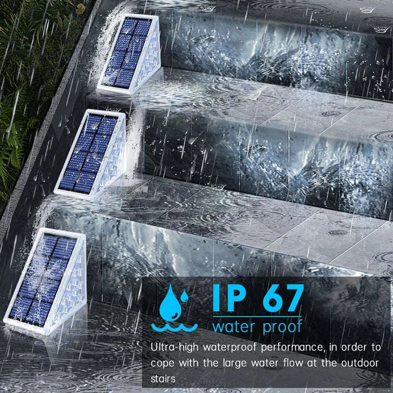Outdoor Solar Step Lamp-6pcs / Warm white