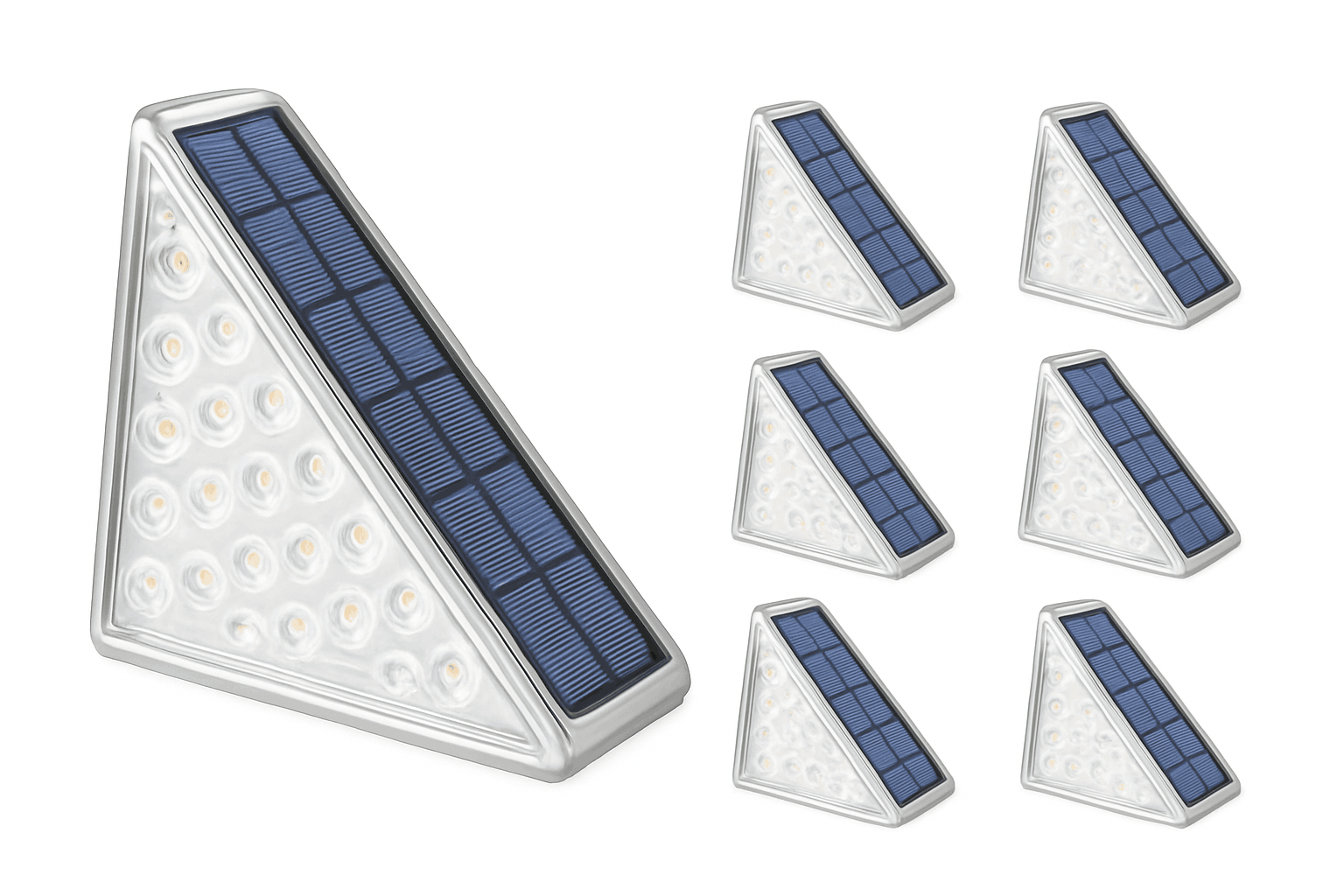 Outdoor Solar Step Lamp for Safer Paths and Stairs-6pcs / Warm white