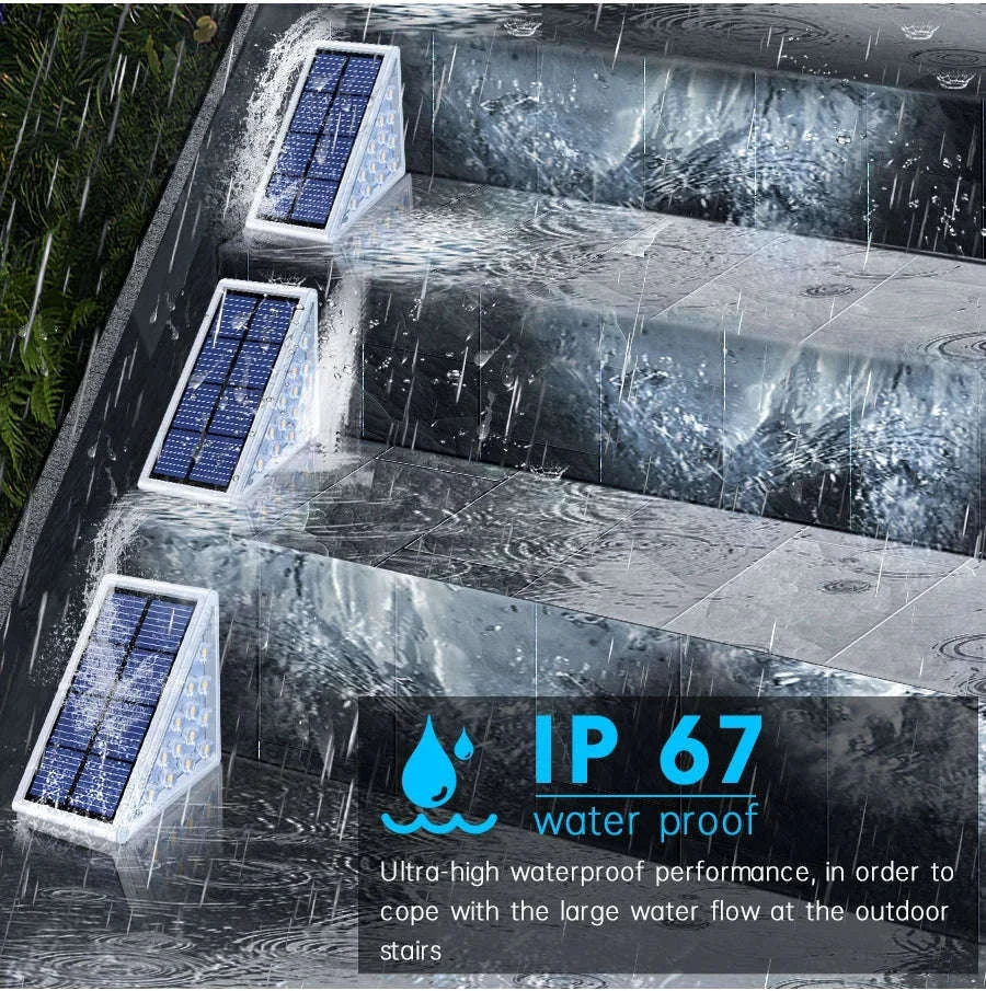 Outdoor Solar Step Lamp for Safer Paths and Stairs-6pcs / Warm white