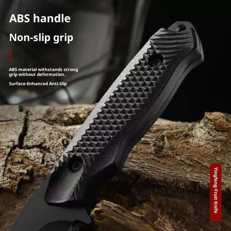 Outdoor Tactical Knife with Integrated Dragon Bone Design-black