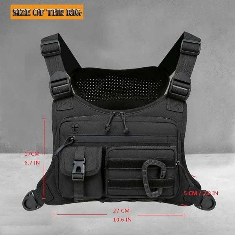 Outdoor Tactical Vest Multi‑Functional Sports Chest Bag-kahki