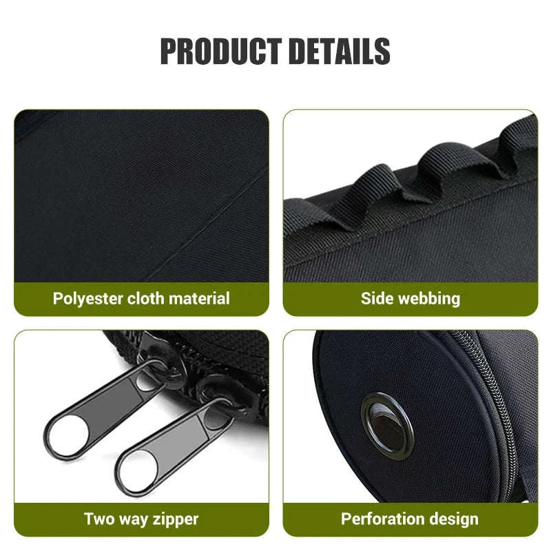 Outdoor Tissue Case with Hook for Travel Roll Paper Storage-Khaki-M