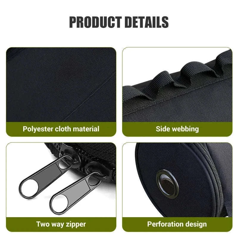Outdoor Tissue Case with Hook for Travel Roll Paper Storage-Khaki-M