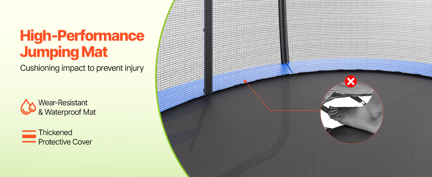 Vonkajšia trampolína s ochrannou sieťou 8–14 FT, odolná sada pre deti