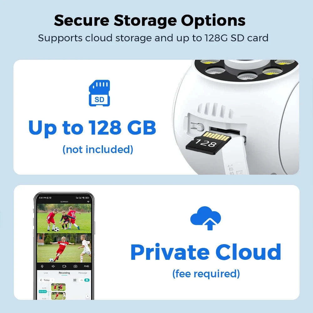 Outdoor Wireless Security Camera 12MP Dual Lens PTZ-6MP NO SD Card / EU Plug / China Mainland