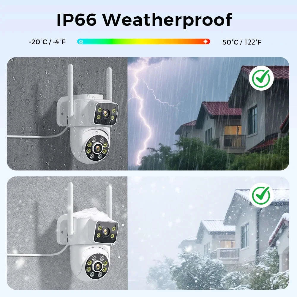 Outdoor Wireless Security Camera 12MP Dual Lens PTZ-6MP NO SD Card / EU Plug / China Mainland