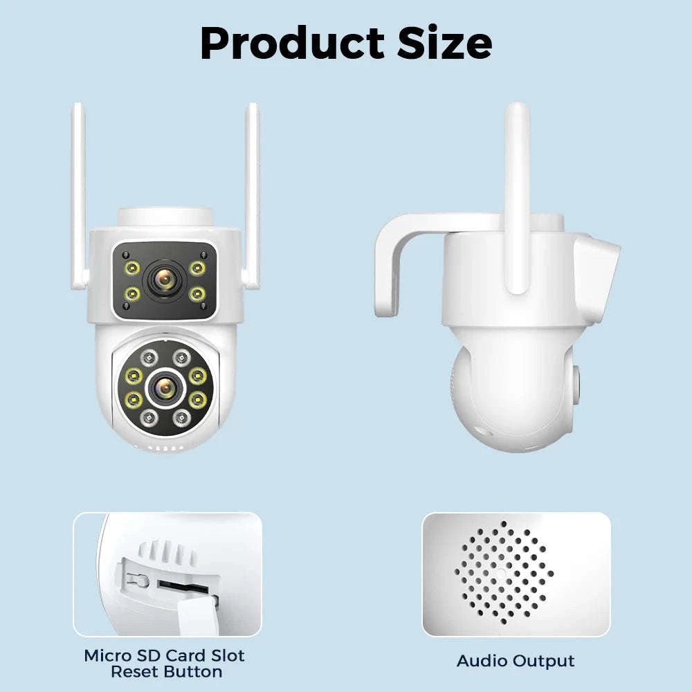 Outdoor Wireless Security Camera 12MP Dual Lens PTZ-6MP NO SD Card / EU Plug / China Mainland