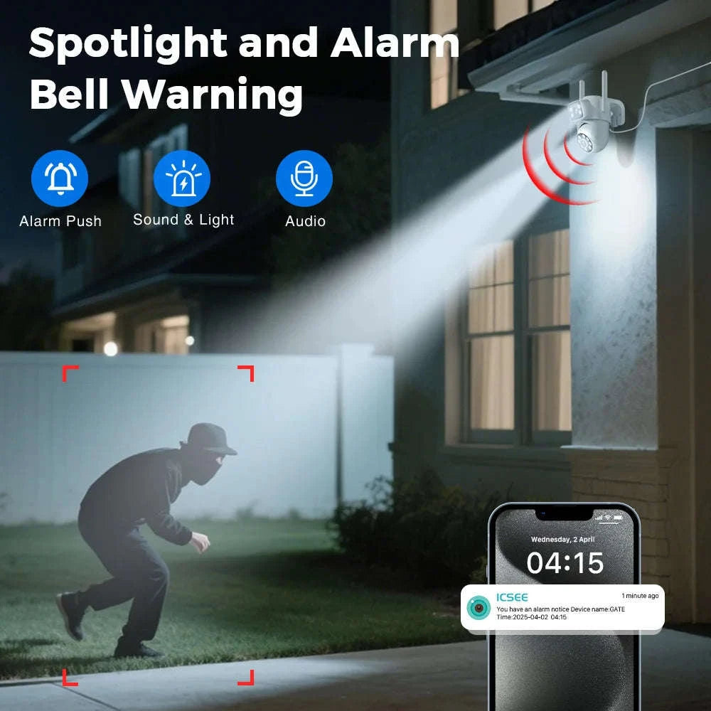 Outdoor Wireless Security Camera 12MP Dual Lens PTZ-6MP NO SD Card / EU Plug / China Mainland