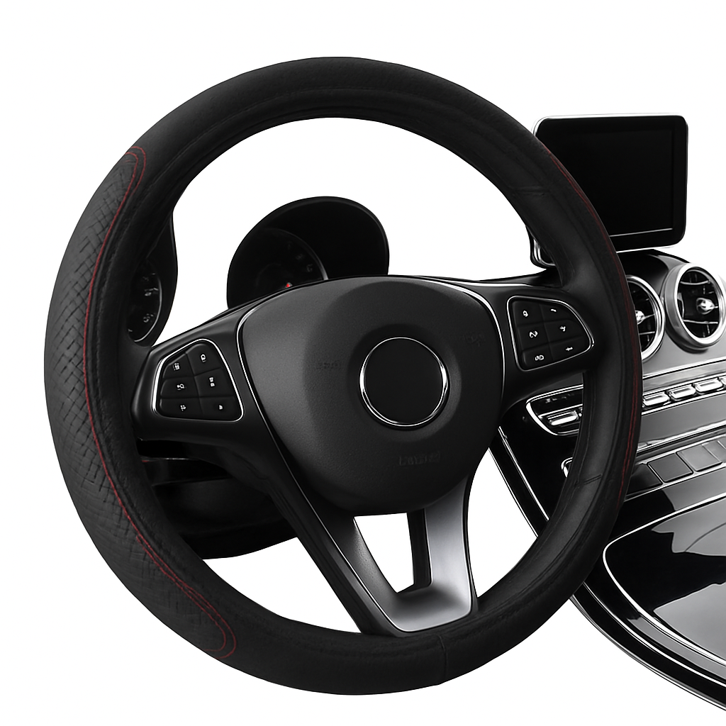 37-39cm Universal Microfiber Leather Steering Wheel Cover