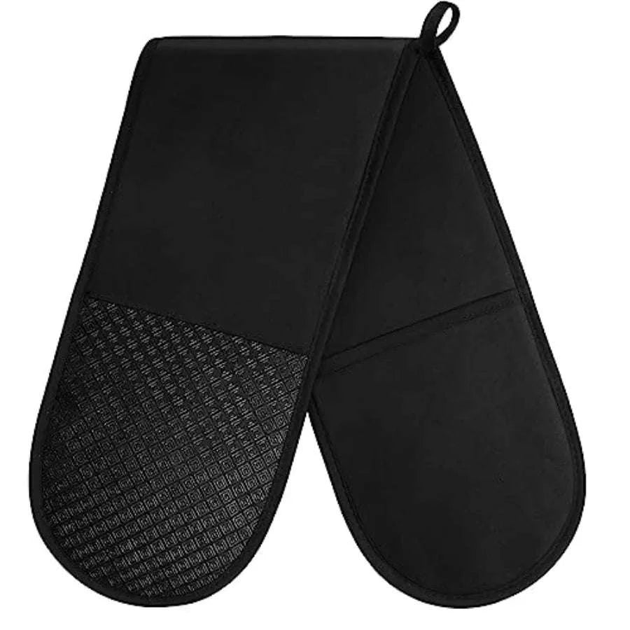 Oven Mitts and Pot Holders 6-Piece Heat Resistant Set-United States / Cotton-grey