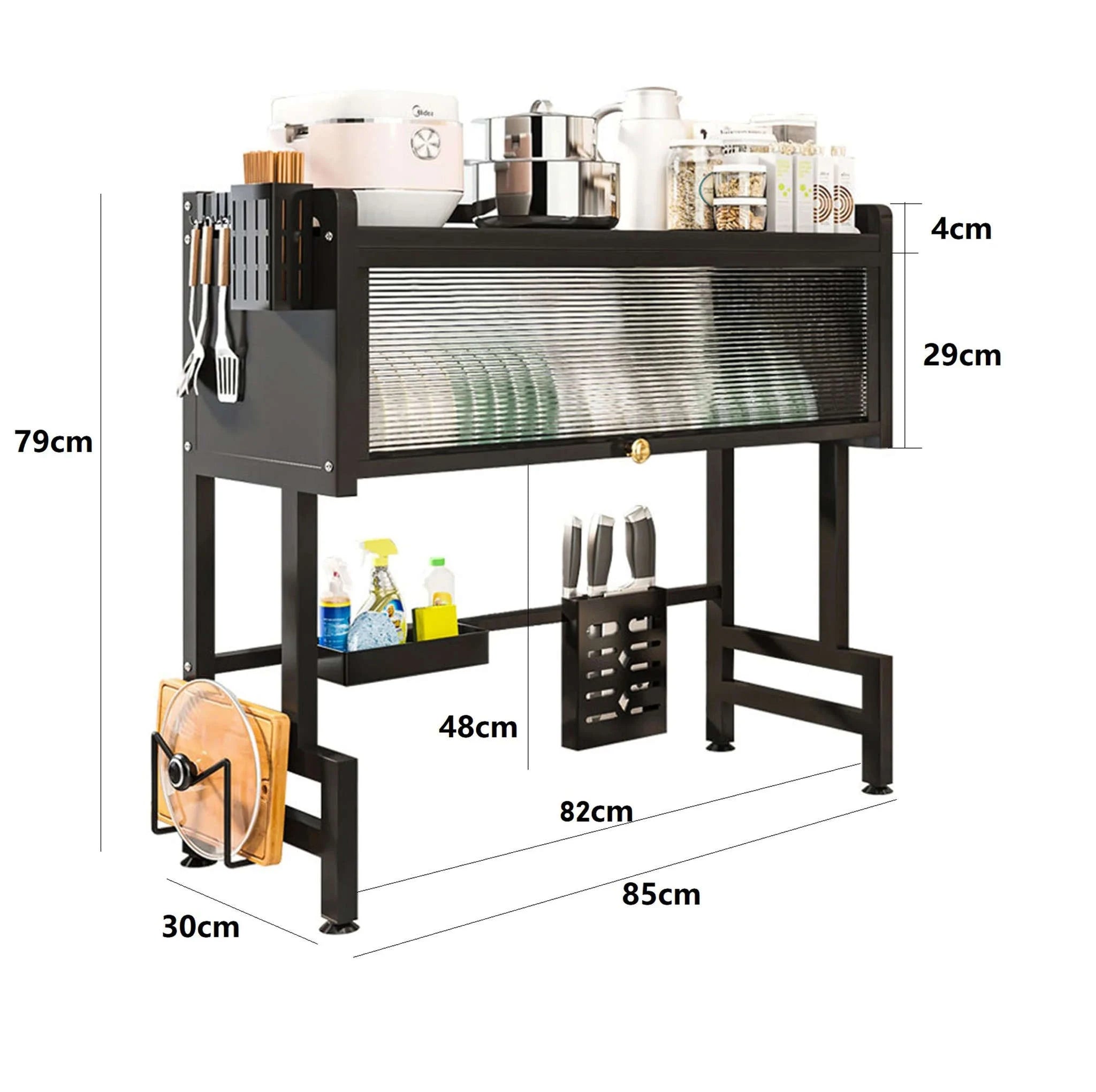 Over Sink Dish Drying Rack 2-Tier with Flip Cover Storage Shelf-Type B / france / 2-tier