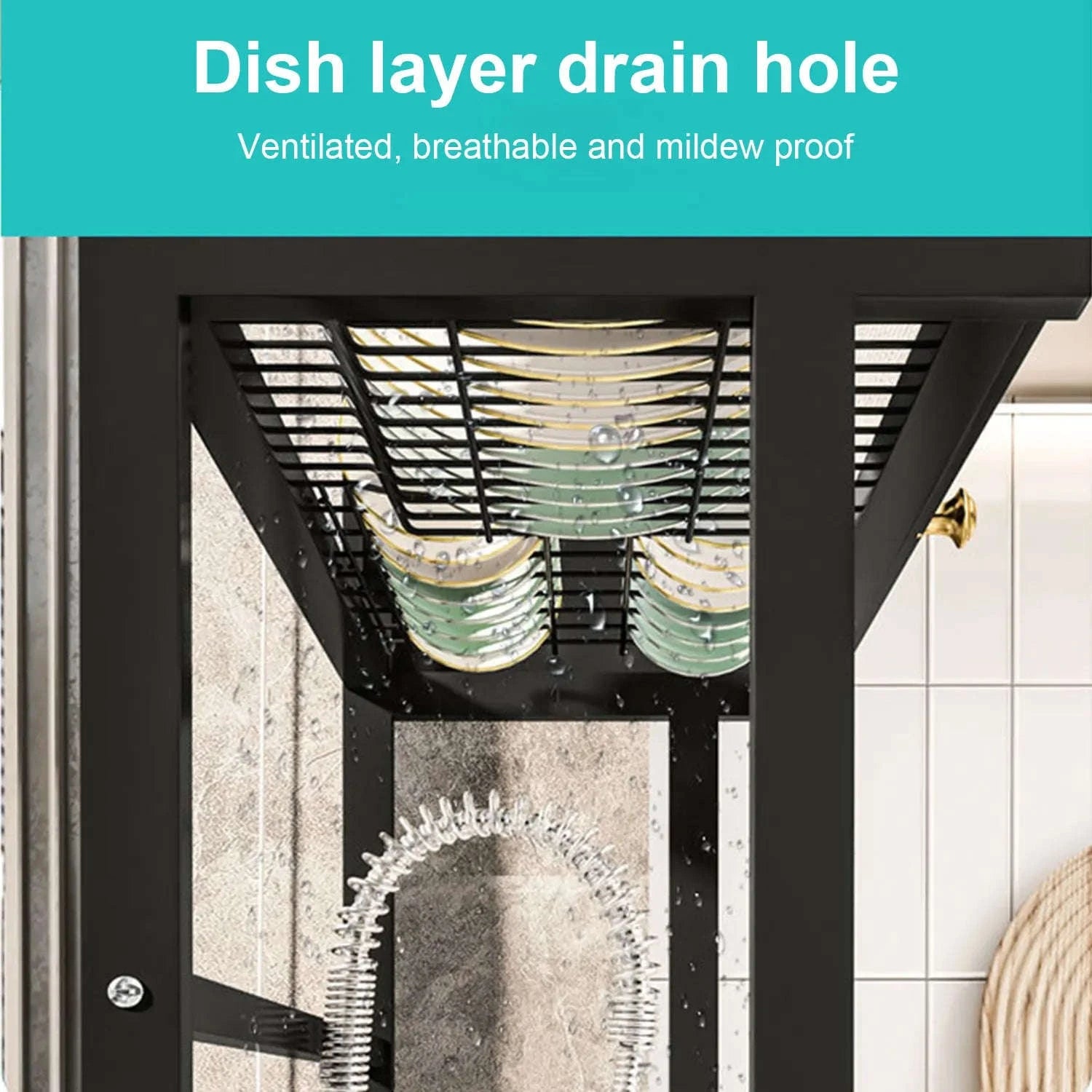 Over Sink Dish Drying Rack with Cover 2-Tier Large Capacity 85cm-black / france / 2-tier