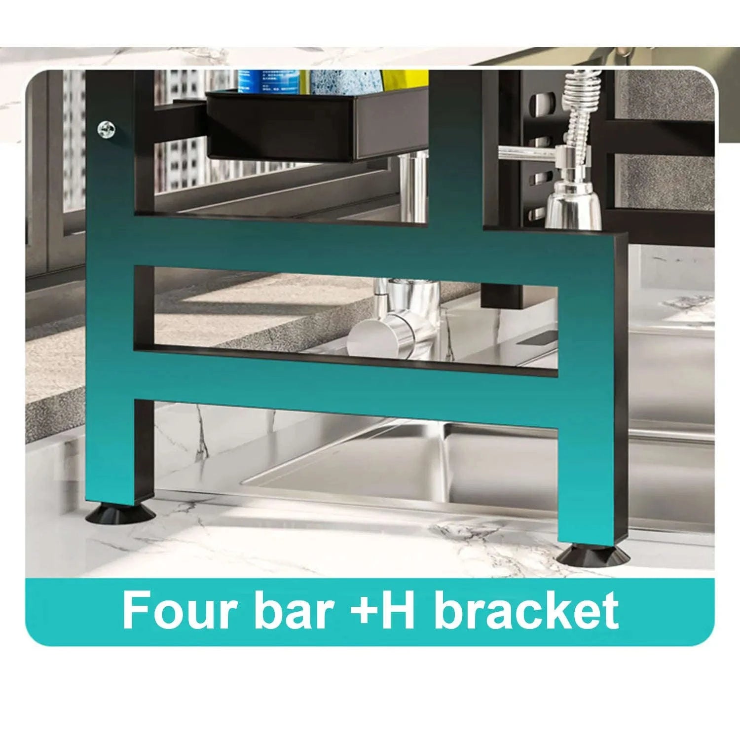 Over Sink Dish Drying Rack with Cover 2-Tier Large Capacity 85cm-black / france / 2-tier