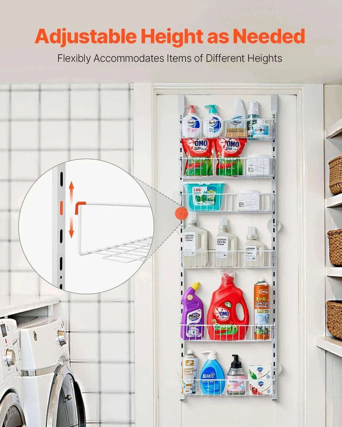 Over the Door Pantry Organizer with Adjustable Shelves-9 layers / Poland