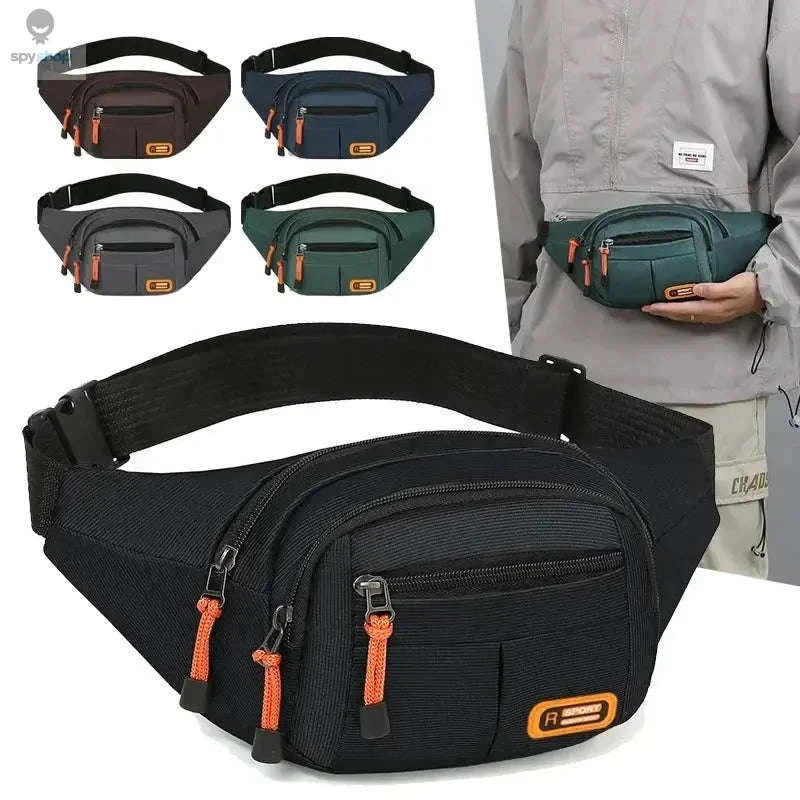 Oxford Waterproof Mobile Waist Bag for Everyday Adventures-Brown