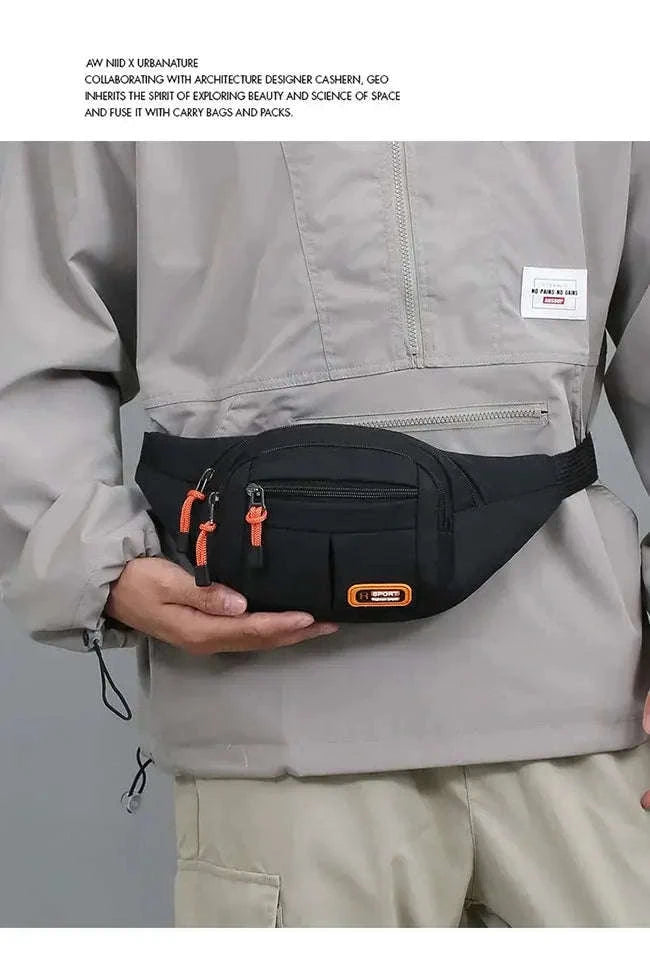 Oxford Waterproof Mobile Waist Bag for Everyday Adventures-Brown