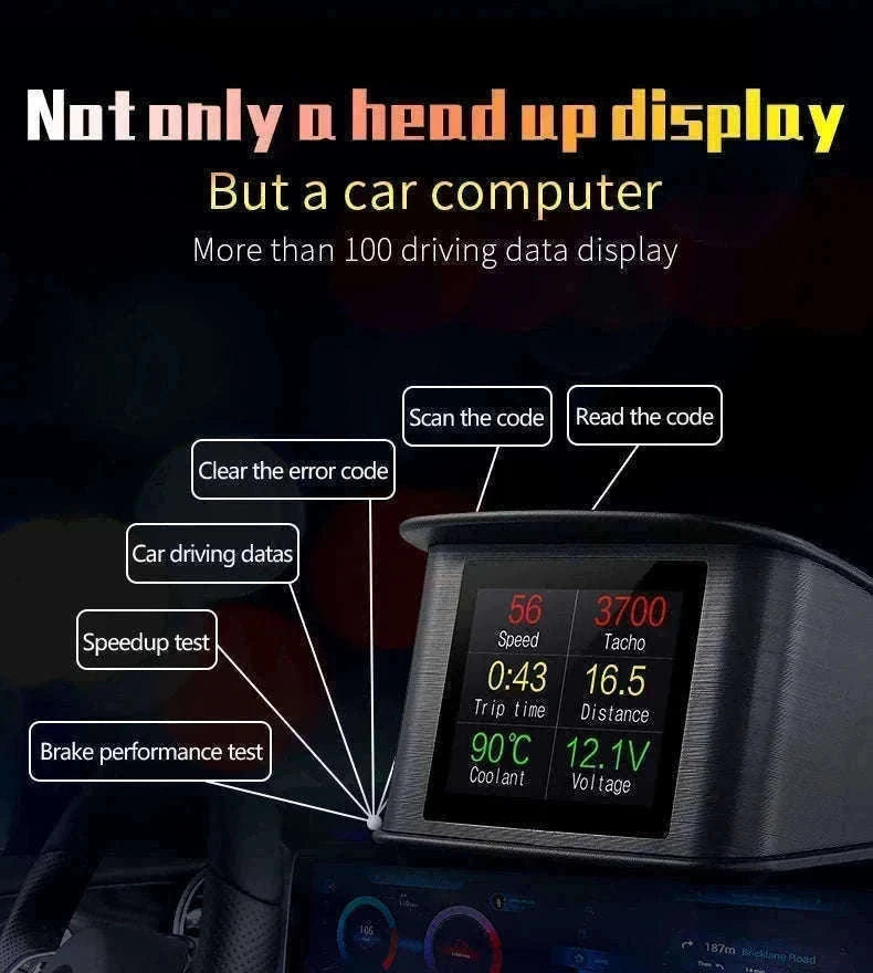 P10 Head Up Display OBD2 Digital Speedometer-Default Title