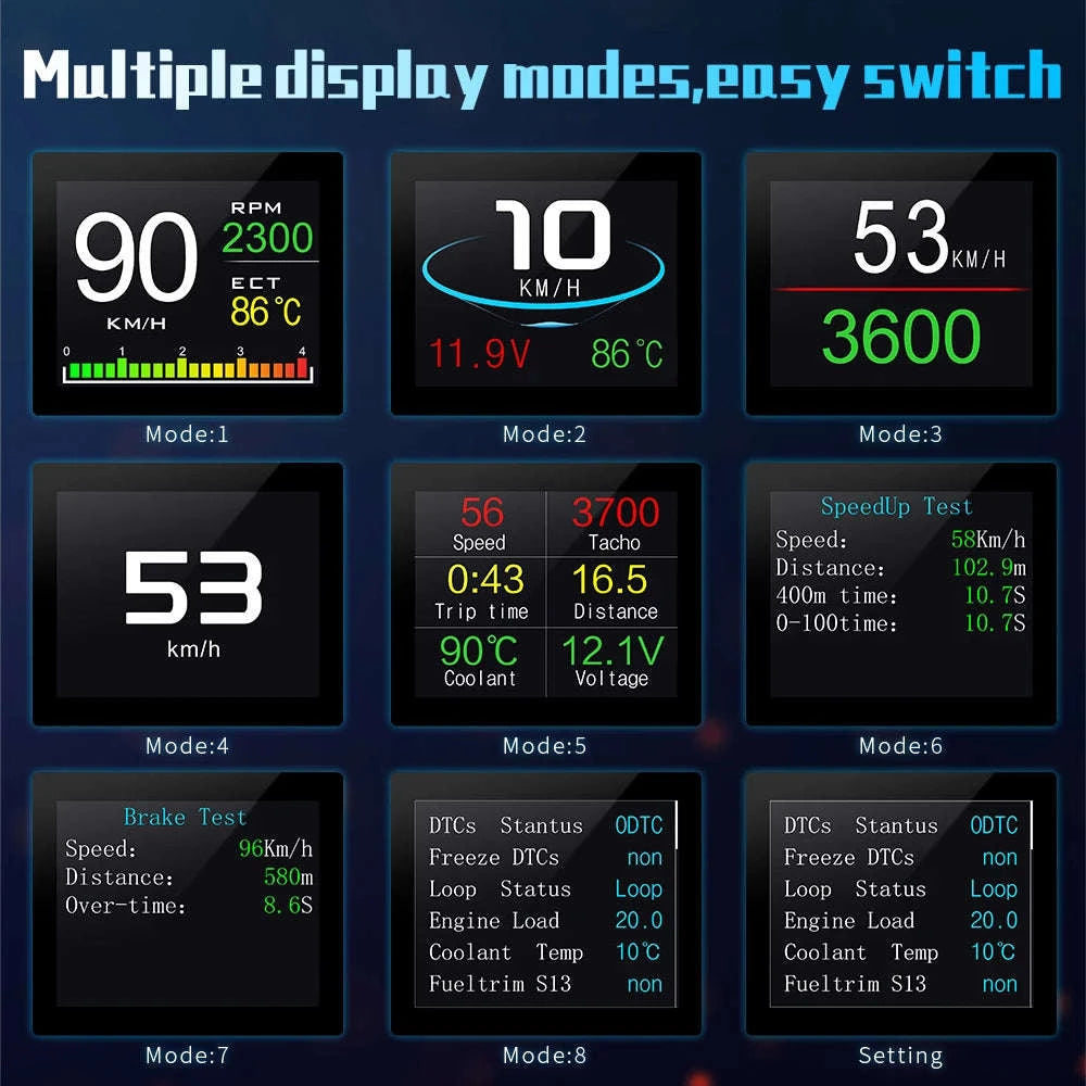 P10 Head Up Display OBD2 Digital Speedometer-Default Title
