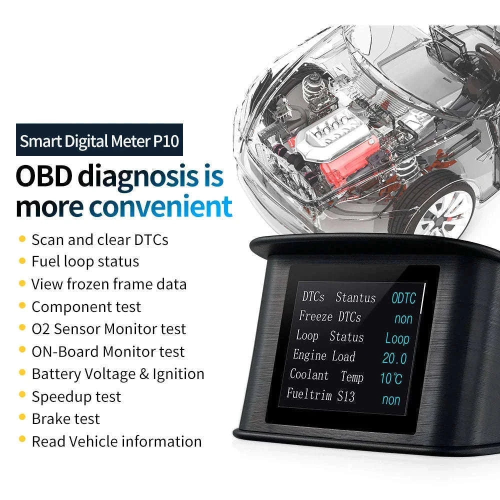P10 Head Up Display OBD2 Digital Speedometer-Default Title