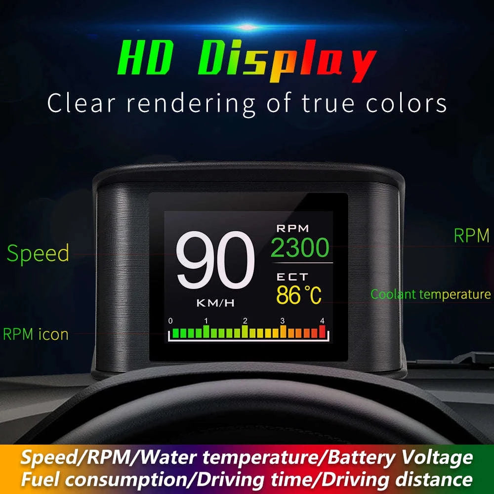 P10 Head Up Display OBD2 Digital Speedometer-Default Title