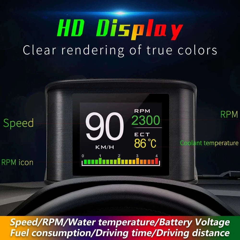 P10 Head Up Display OBD2 Digital Speedometer-Default Title
