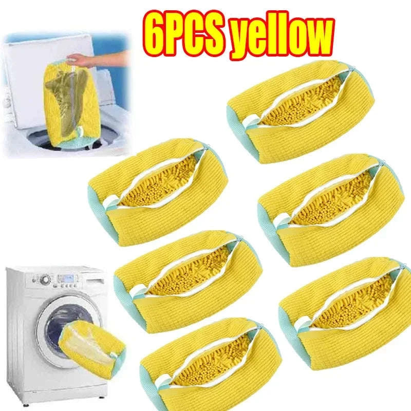 Padded Net Shoe Laundry Bag-1PCS-yellow