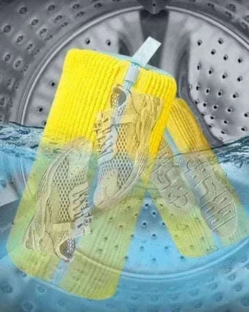 Padded Net Shoe Laundry Bag for Gentle Shoe Washing-1PCS-yellow