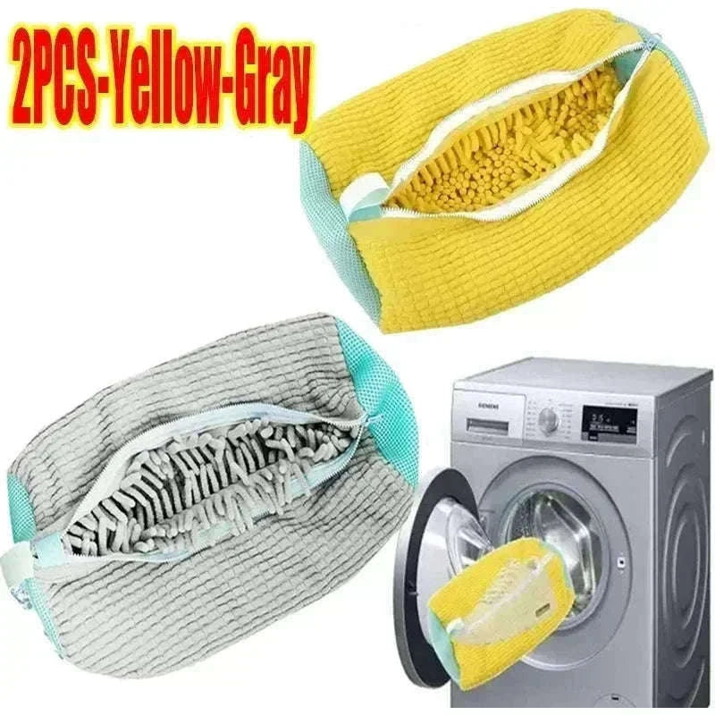 Padded Net Shoe Laundry Bag for Gentle Shoe Washing-1PCS-yellow
