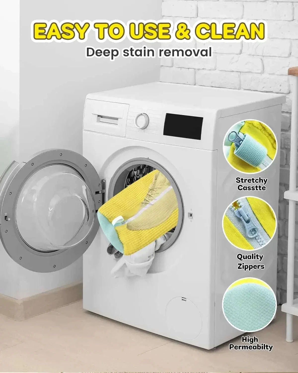 Padded Net Shoe Laundry Bag for Gentle Shoe Washing-