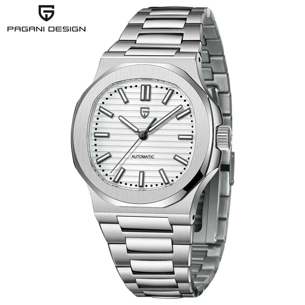 Pagani Design 40MM Automatic Men's Watch with Sapphire Glass-Ice Blue / france