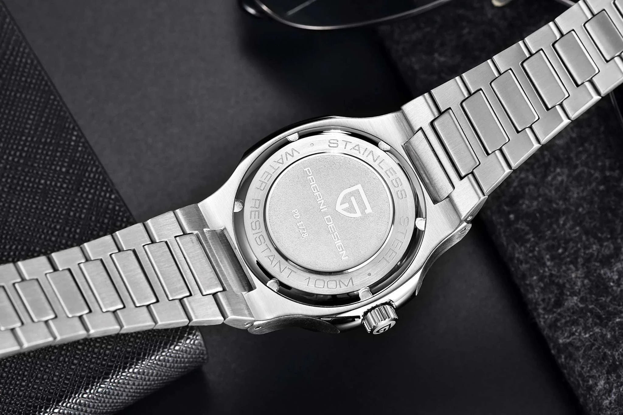 Pagani Design 40MM Automatic Men's Watch with Sapphire Glass-Ice Blue / france