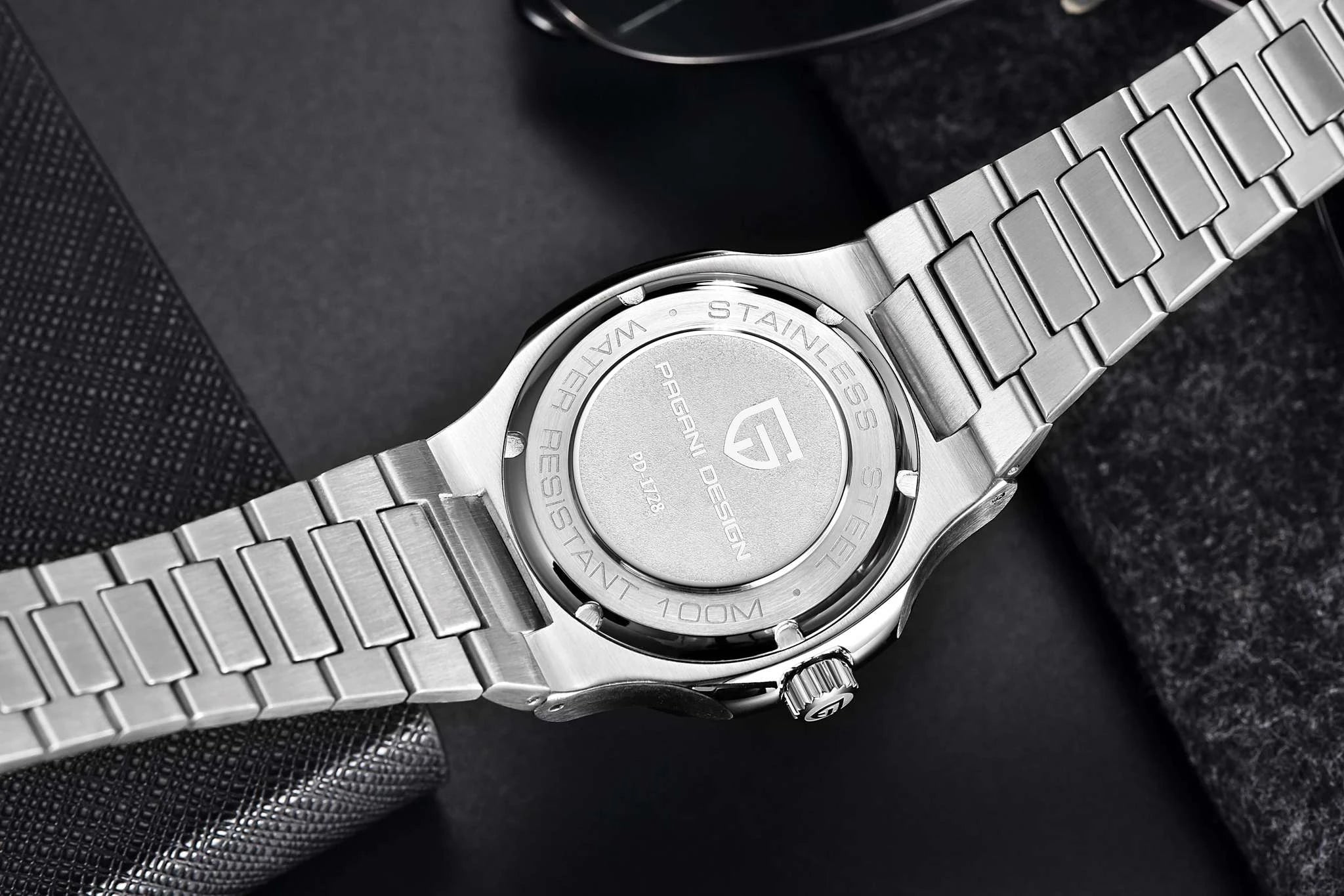 Pagani Design 40MM Automatic Men's Watch with Sapphire Glass-Ice Blue / france
