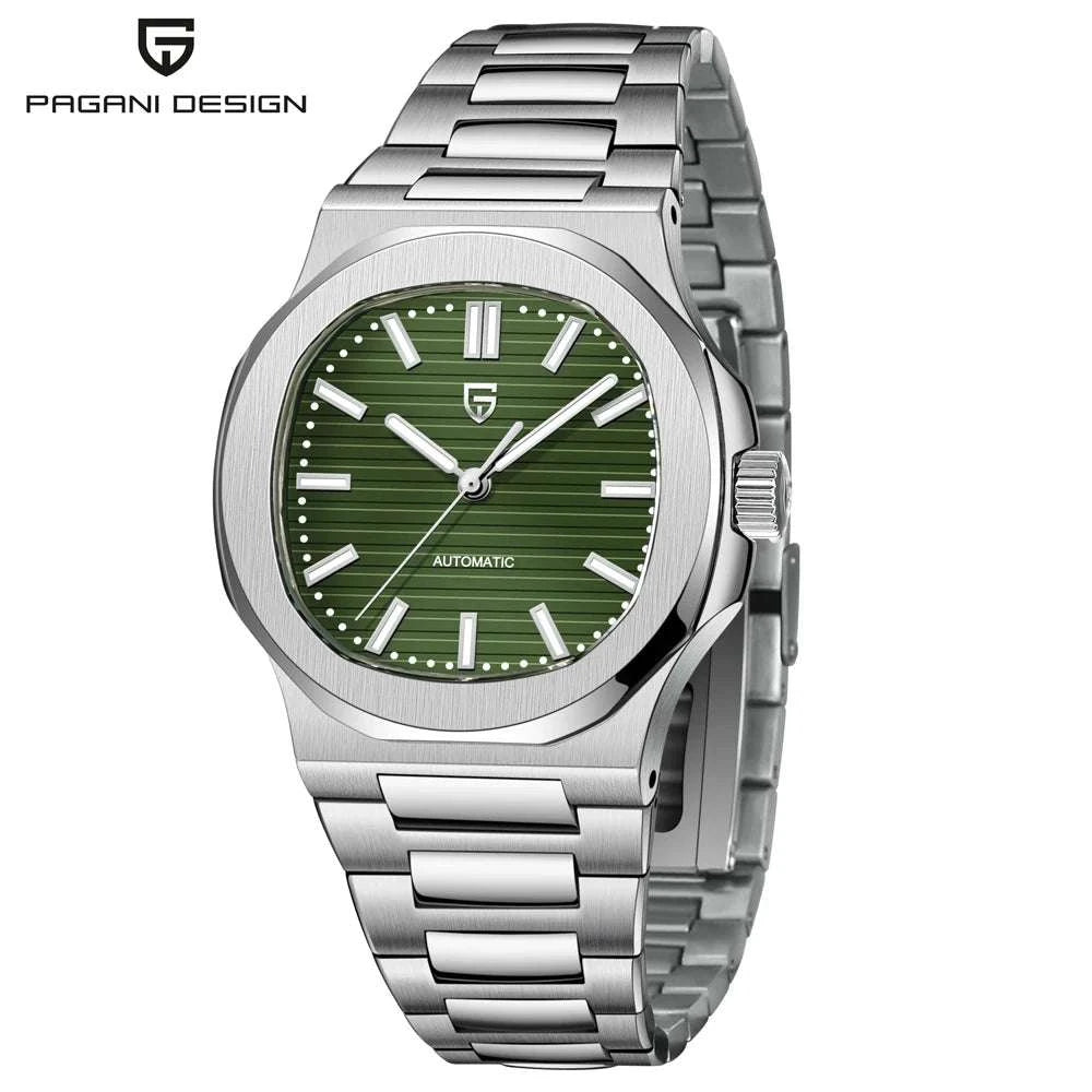 Pagani Design 40MM Automatic Men's Watch with Sapphire Glass-Ice Blue / france