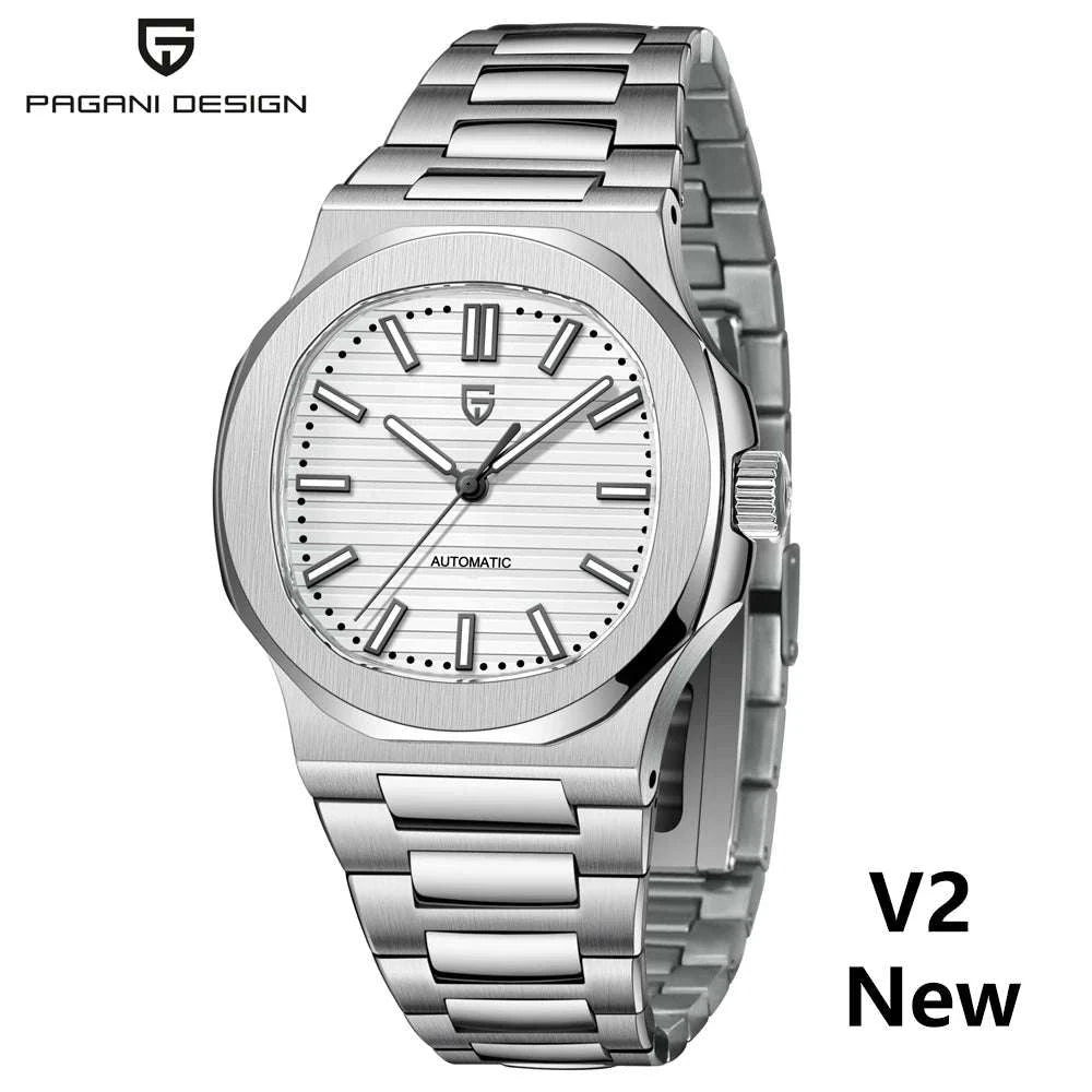 Pagani Design 40MM Automatic Men's Watch with Sapphire Glass-Ice Blue / france